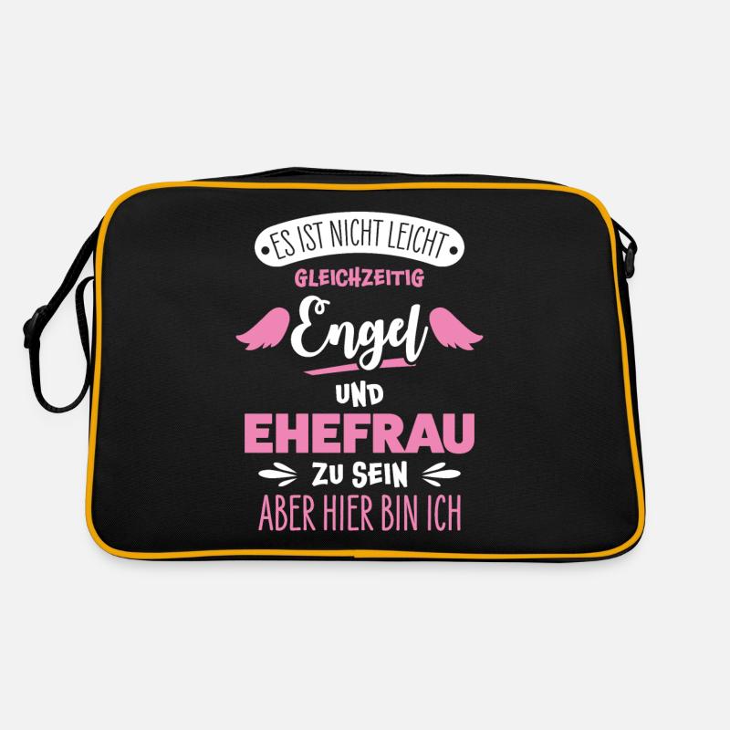 Ehefrau - Retro Tasche - Schwarz/Gold