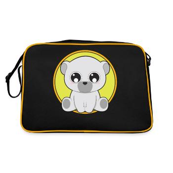Animaux mignons ours mignon - Sac Retro - noir/or - Dos
