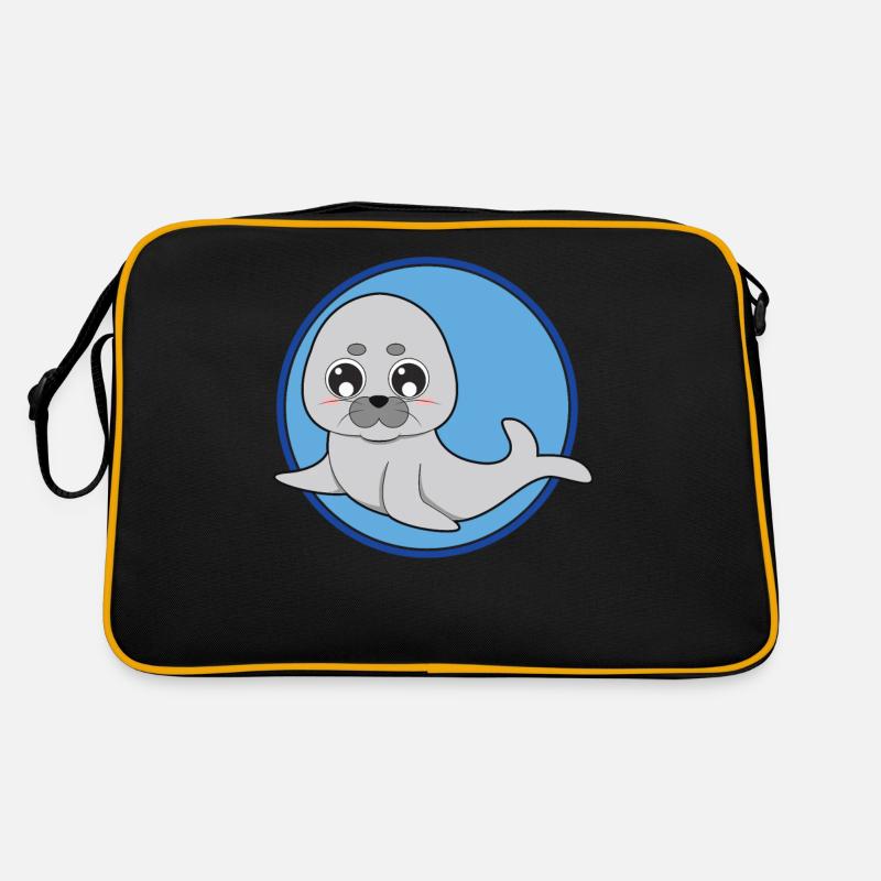 Seelöwe Robbe niedlich Retro Tasche