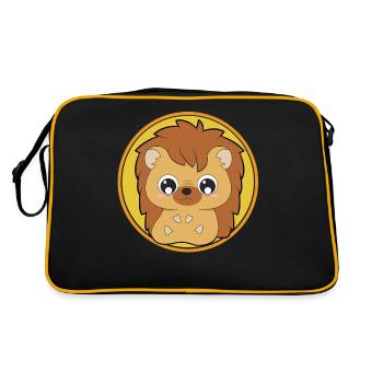 Hérisson mignon animaux mignons - Sac Retro - noir/or - Dos