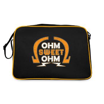 Electrician Electronics Technician Electronics · Ohm Sweet Ohm - Retro Bag - black/gold - Back