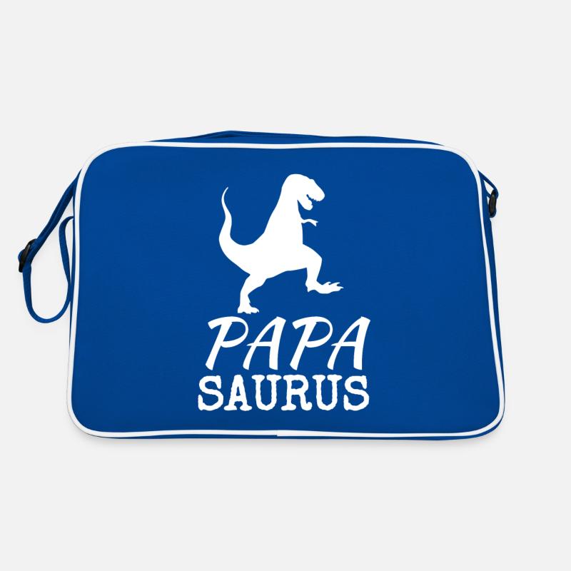 papasaurus vater vatertag dad papa paps daddy Retro Tasche
