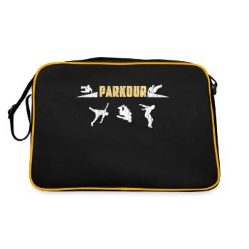 parkour parcours salto cadeau-saut d'obstacles - Sac Retro - noir/or - Dos
