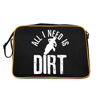 Motocross - Retro Tasche - Schwarz/Gold - Hinten