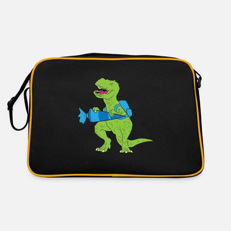 T-Rex Dinosaurier Dino Einschulungs Schulkind Retro Tasche