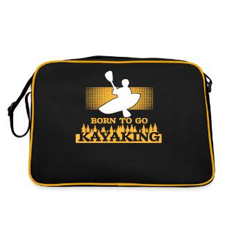 Né kayak kayak - Sac Retro - noir/or - Dos