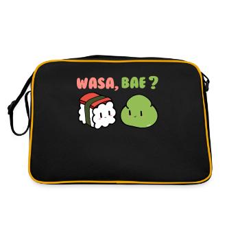 Wasa Bae Sushi Drôle Amoureux de la Cuisine Wasabi - Sac Retro - noir/or - Dos