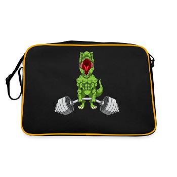 Fitness Bodybuilder Sport Dino T-Rex Cadeau - Sac Retro - noir/or - Dos