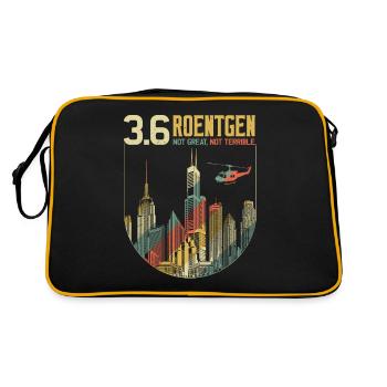 3 6 ROENTGEN KRAFTWERK AKW Not Great Not Terrible - Retro Tasche - Schwarz/Gold - Hinten