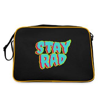 Stay Rad blatant bpmbig mistaken english - Retro Bag - black/gold - Back