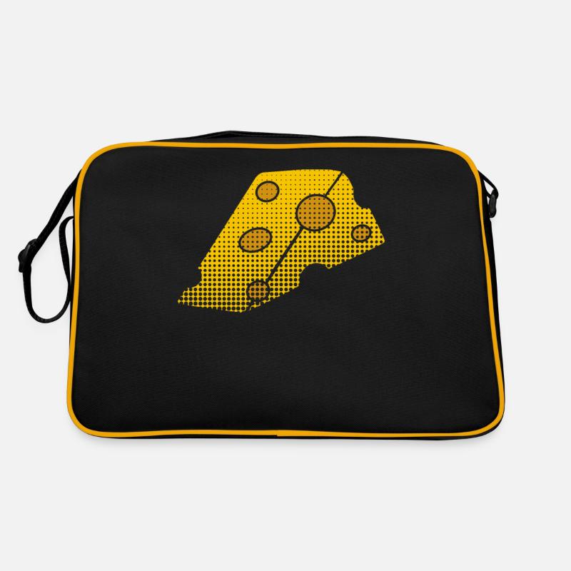 Käse - Retro Tasche - Schwarz/Gold