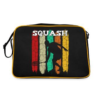Squash - Retro Tasche - Schwarz/Gold - Hinten