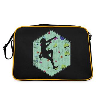 Escalade murale Escalade Cadeau d'action d'intérieur - Sac Retro - noir/or - Dos