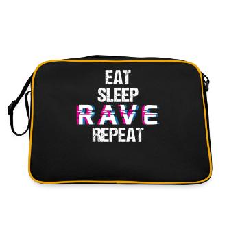 EDM Electro Music Drôle Techno Mangez Sommeil Rave - Sac Retro - noir/or - Dos