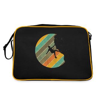 Cadeau de mousqueton d'escalade montagne rétro randonnée - Sac Retro - noir/or - Dos