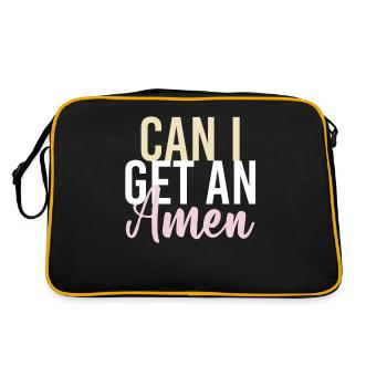 Puis-je obtenir un Amen chrétien drôle - Sac Retro - noir/or - Dos