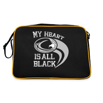 New Zealand Rugby Fan Kiwi Fern Leaf All Black - Retro Bag - black/gold - Back