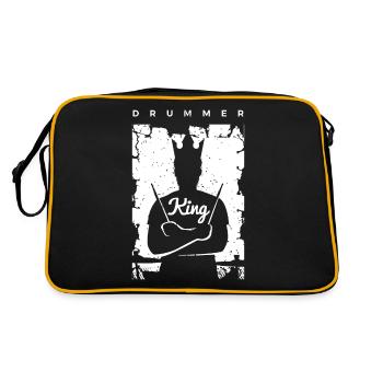 Drums Gift Drummer Percussion - Retro Bag - black/gold - Back