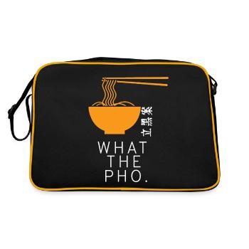 Cadeau de soupe de cuisine asiatique vietnamienne Pho - Sac Retro - noir/or - Dos