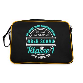 Cadeaux d'école maternelle - Sac Retro - noir/or - Dos