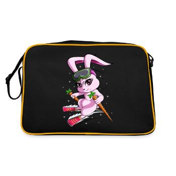 Ski Rabbit Snow Ski Skirulaub Slope - Retro Bag - black/gold - Back