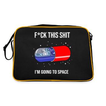 L'astronaute dans la pilule Mdma, une fan de Goa dans l'espace - Sac Retro - noir/or - Dos