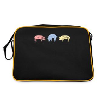 Retro Pig Pig Pig - Retro Bag - black/gold - Back