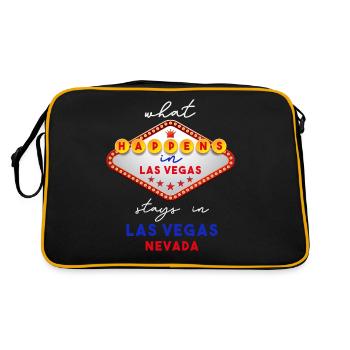 Las Vegas - Retro Tasche - Schwarz/Gold - Hinten