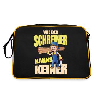 Like the carpenter, no one can do it - Retro Bag - black/gold - Back