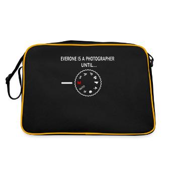 Photographer Camera Movie Lens Zoom Party Gifts - Retro Bag - black/gold - Back