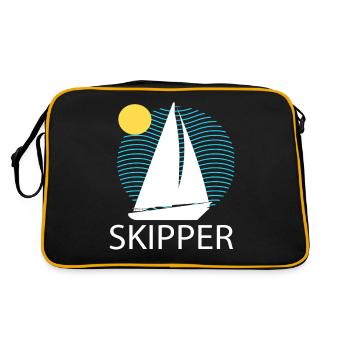 Boot - Retro Tasche - Schwarz/Gold - Hinten