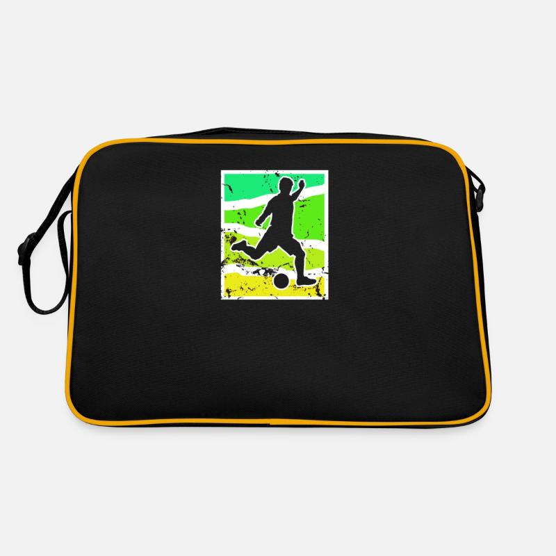 Fußball - Retro Tasche - Schwarz/Gold