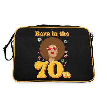 Retro Vintage Born in the 70s - Retro Bag - black/gold - Back