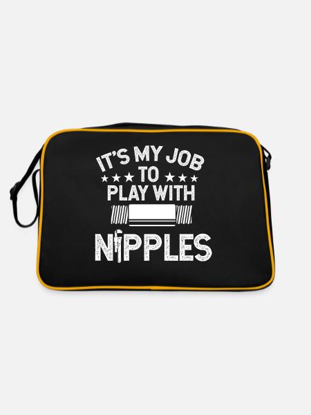 Klempner - Retro Tasche - Schwarz/Gold - Hinten