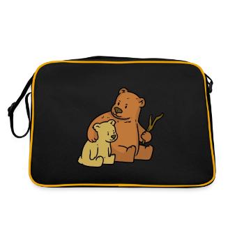 Ma famille porte jour de la paix - Sac Retro - noir/or - Dos