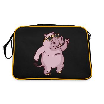 Peace Hippo Jour de la paix - Sac Retro - noir/or - Dos