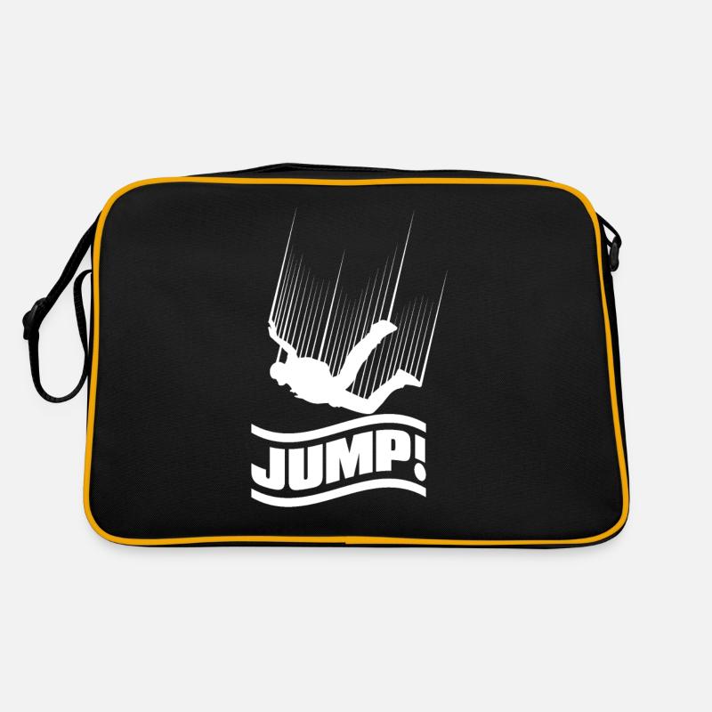 Saut en parachute saut en chute libre - Sac Retro - noir/or
