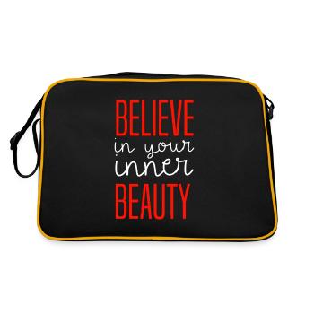 Zitat Spruch - Retro Tasche - Schwarz/Gold - Hinten