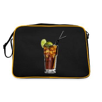 Long Island ice tea cocktail long drink gift - Retro Bag - black/gold - Back