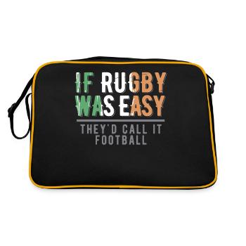 Funny Rugby print | Irish | Football - Retro Bag - black/gold - Back