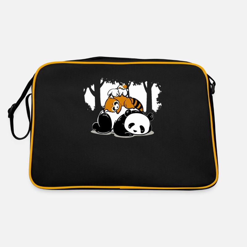 Panda Koala Bär Hase Faul Schlafen Couch Geschenk Retro Tasche
