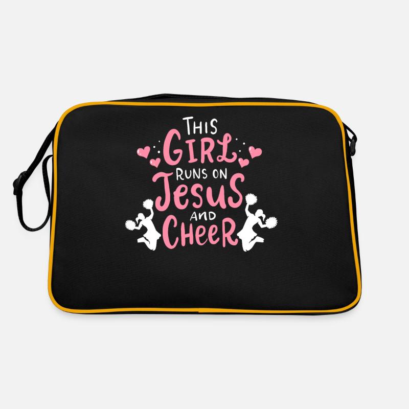 Christian Cheerleading - Retro Tasche - Schwarz/Gold