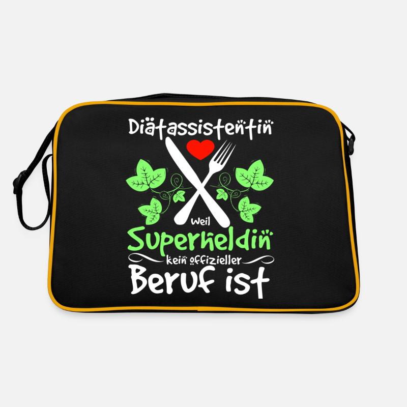 Diätassistentin Beruf Diät Ernährung Sport - Retro Tasche - Schwarz/Gold