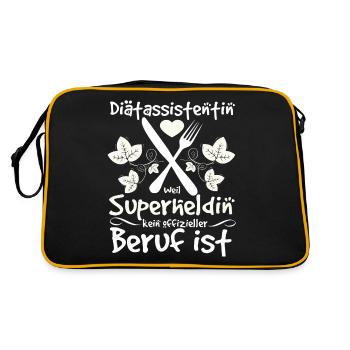 Diätassistentin - Retro Tasche - Schwarz/Gold - Hinten