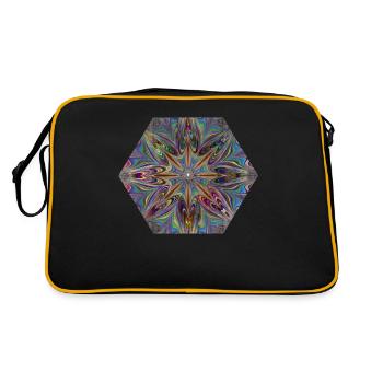 DMT, Drogue, LSD, psychédélique,Psytrance - Sac Retro - noir/or - Dos