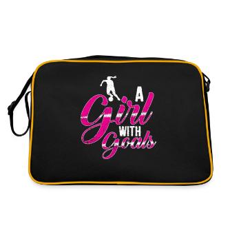 T-shirt de football fille - Sac Retro - noir/or - Dos
