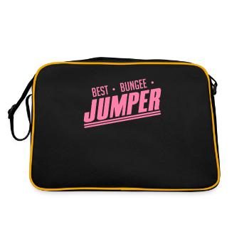 Bungee Jumping - Retro Tasche - Schwarz/Gold - Hinten