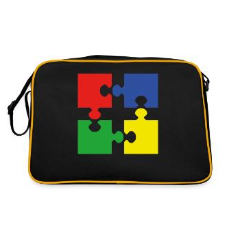 Puzzles - Retro Bag - black/gold - Back