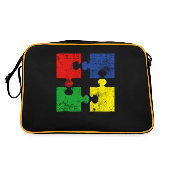Puzzle - Sac Retro - noir/or - Dos