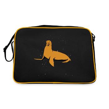 T-shirt Seal Seal comme cadeau pour enfants - Sac Retro - noir/or - Dos